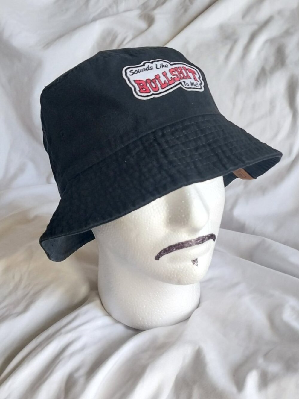 Bucket Hat Sound Like Some Bull To Me NEW Large Black - Picture 2 of 4